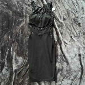 Windsor Black Keyhole Dress
